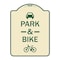 Signmission Park & Ride With Bicycle Graphic Heavy-Gauge Aluminum Architectural Sign, 24" x 18", TG-1824-23499 A-DES-TG-1824-23499 - alternate 1